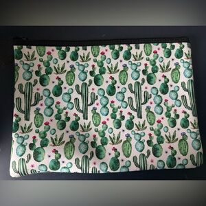 Cactus Print Fabric Makeup Bag